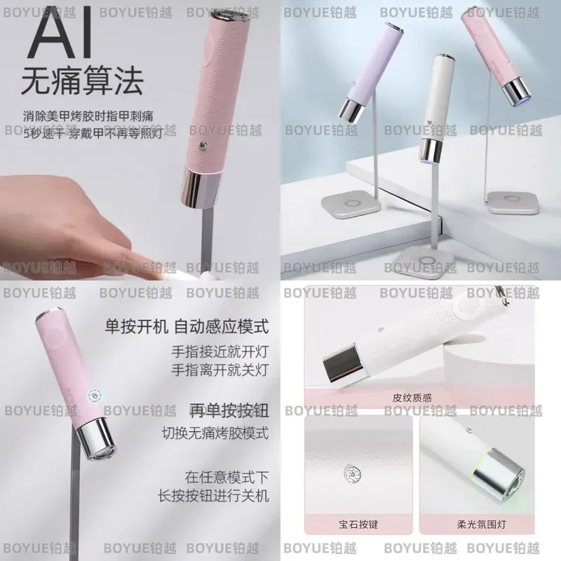 Portable Mini UV LED Nail Lamp Handheld Dryer for Gel Polish Manicure Tool Eye Protection Compact Design Quick Curing Light
