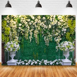 Wedding Photocall Flower Marriage Birthday Valentine's Day Backdrop Castle Photography Background Photo Studio Table Banner