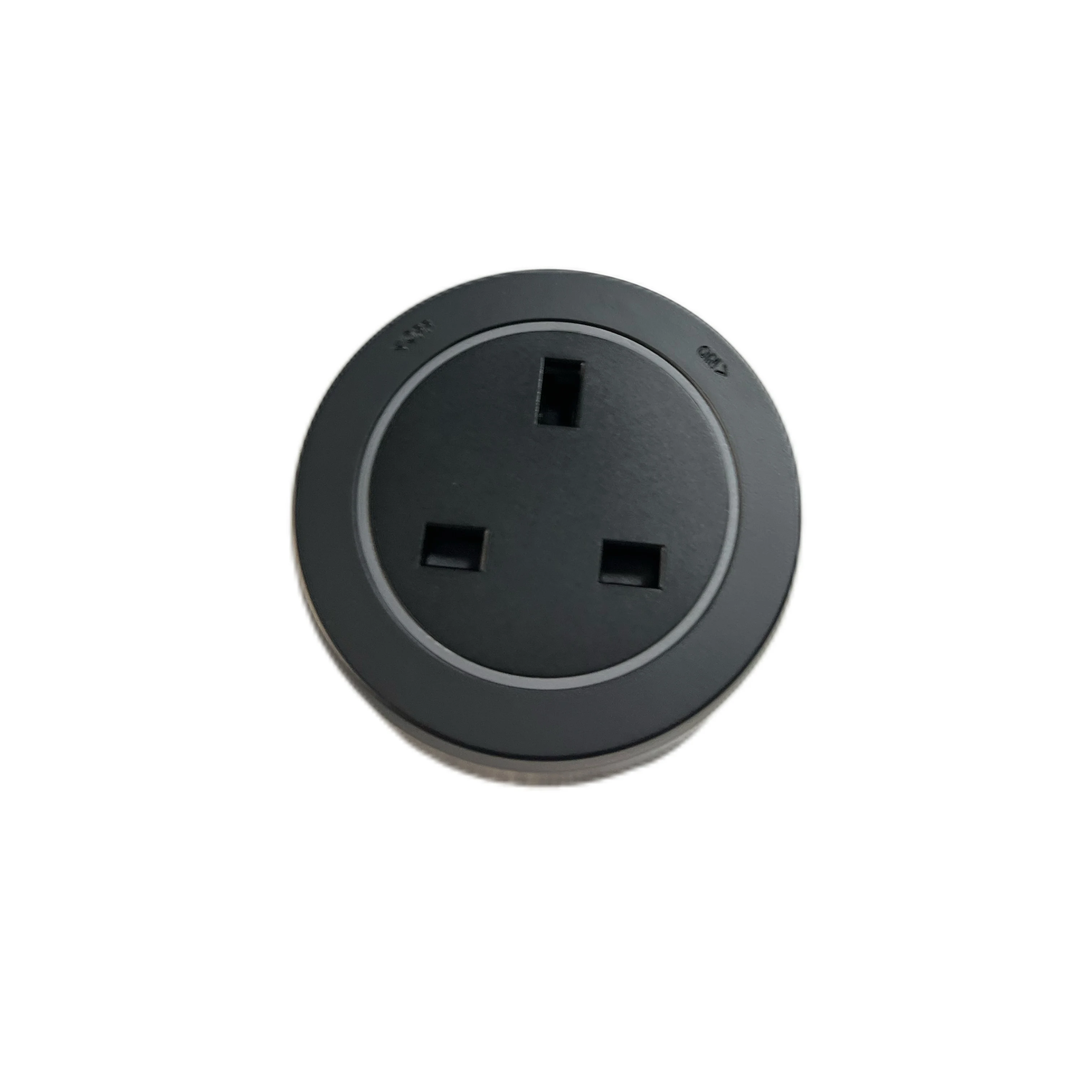 Track socket plastic British standard gray silver black universal round detachable conversion plug home kitchen living room offi