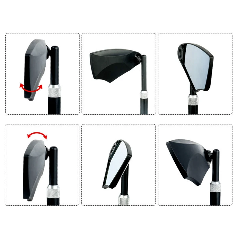 Foldable Bicycle Rearview Mirror Adjustable Rotate Wide-Angle Cycling Handlebar Rear View Mirrors Retractable Safety Back Sight