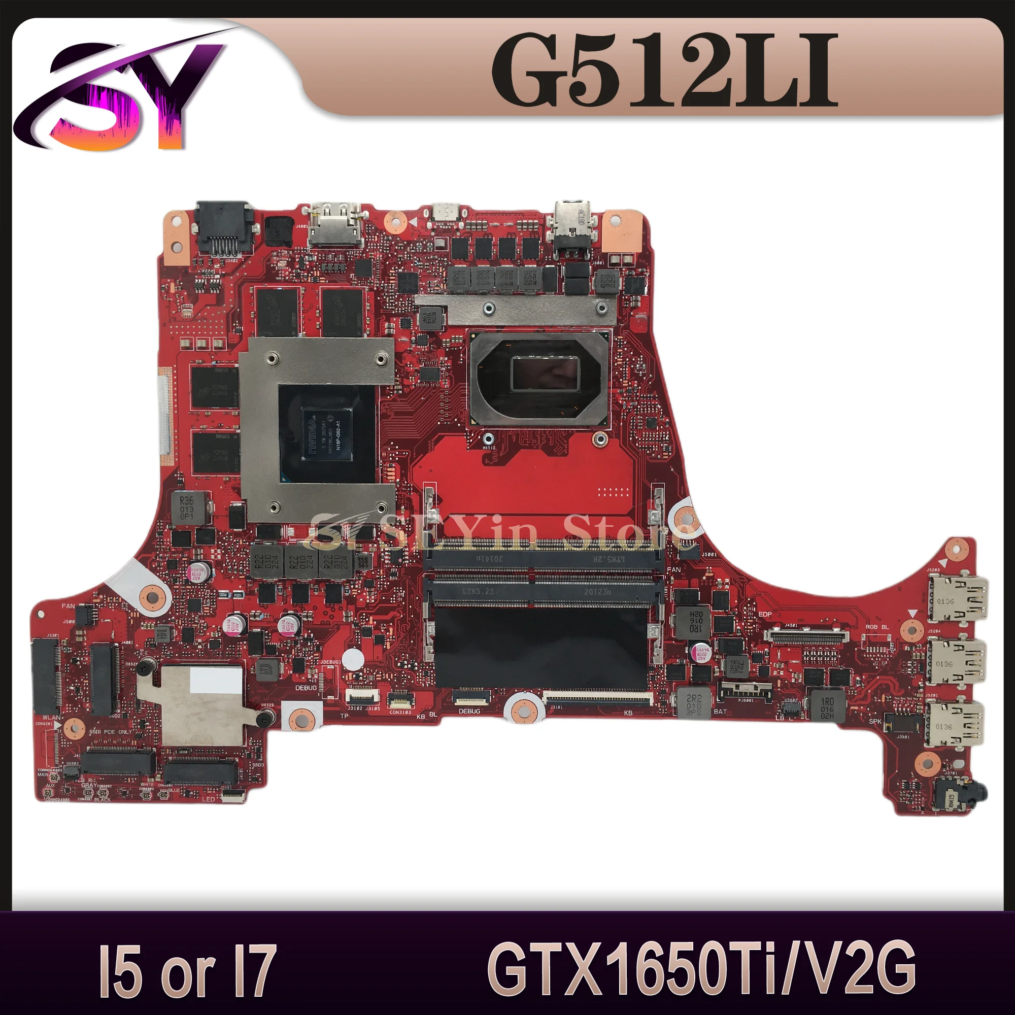 

Notebook Mainboard For ASUS ROG Strix G15 G512 G512L G512LI G512LH G712LI PX512L Laptop Motherboard I5 I7 GTX1650Ti/4G