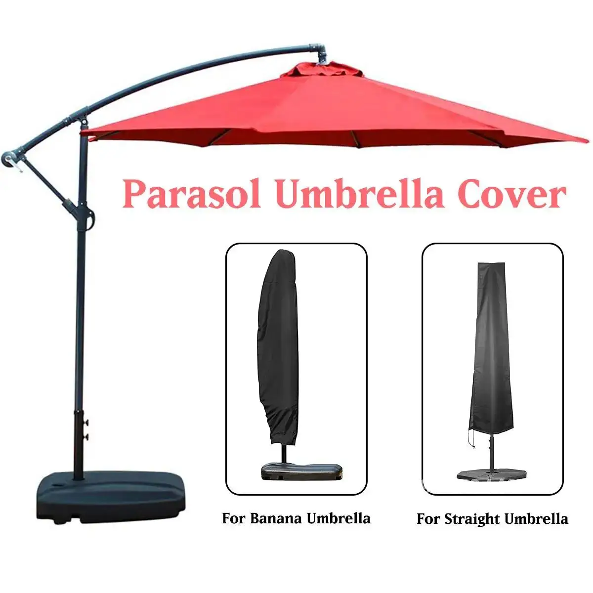 Waterproof 190-280cm Umbrella Protective Cover Outdoor Patio Cantilever Parasol Rain Covers Sunshade Protection Umbrella Case