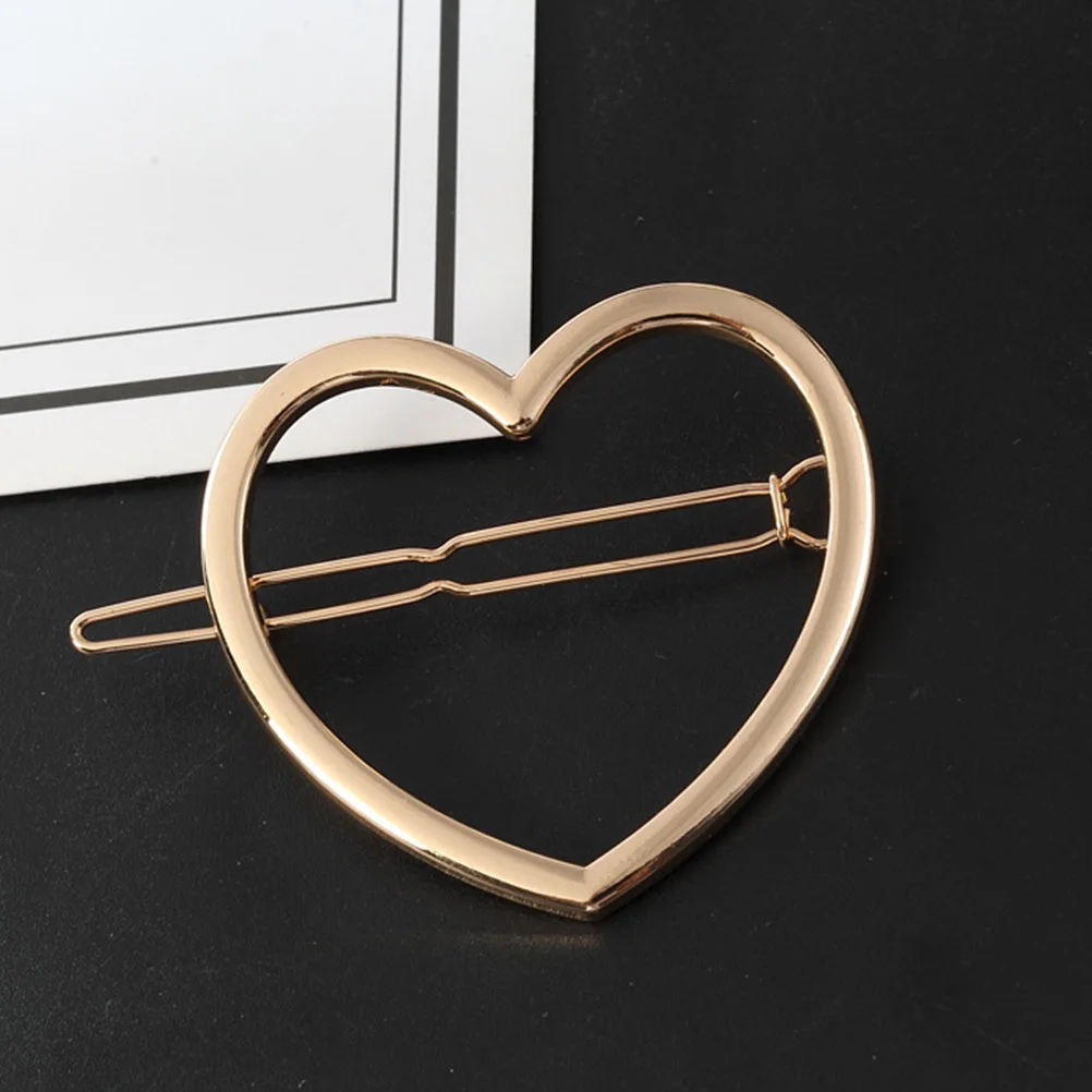 

4Pcs Hollow Heart Hairpins Sturdy Love Shaped Bobby Clips for Daily Wear Wedding Party Alloy Hair Jewelry Gift for Her