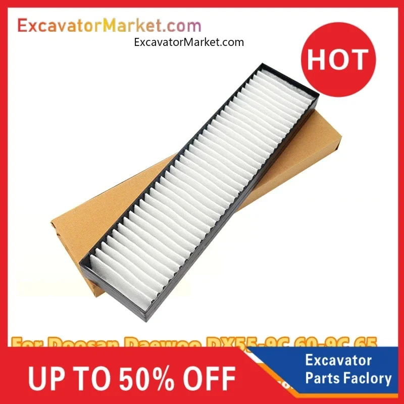 For Doosan Daewoo DX55-9C 60-9C 65 Excavator New Air Conditioning Filter Element Filter Mesh High Quality Accessories