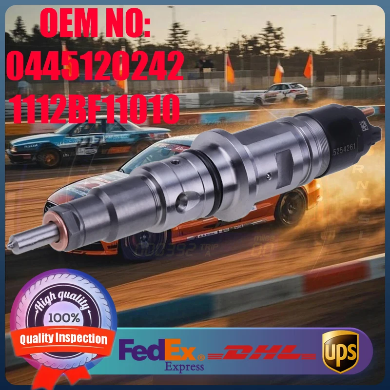 

Fuel Common Rail Injector 0445120242 1112BF11010 4937065 D4994541 Suitable for Cummins ISB/QSB 6.7L Engine DongFeng EQ4H EHQ200