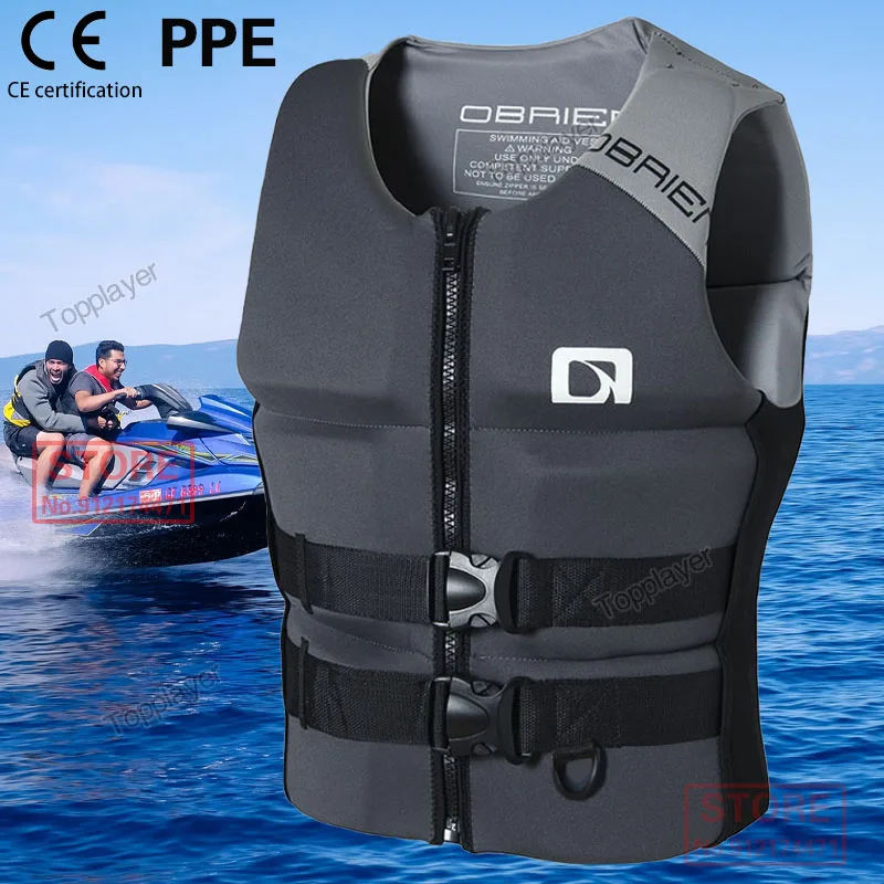 

Life Jacket Adult Super Buoyancy Neoprene Life Vest Surf Raft Kayak Fishing Jet Ski Water Sport Swimming Rescue Life Jacket