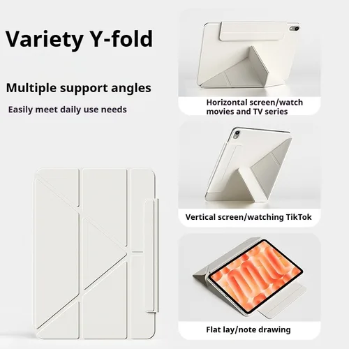 Imagen 2 del producto Funda ZOYU magnética para iPad A16 de 10. a generación, para iPad Pro 11 13 12,9 Air 11 Air4/5 con funda plegable magnética desmontable en forma de Y