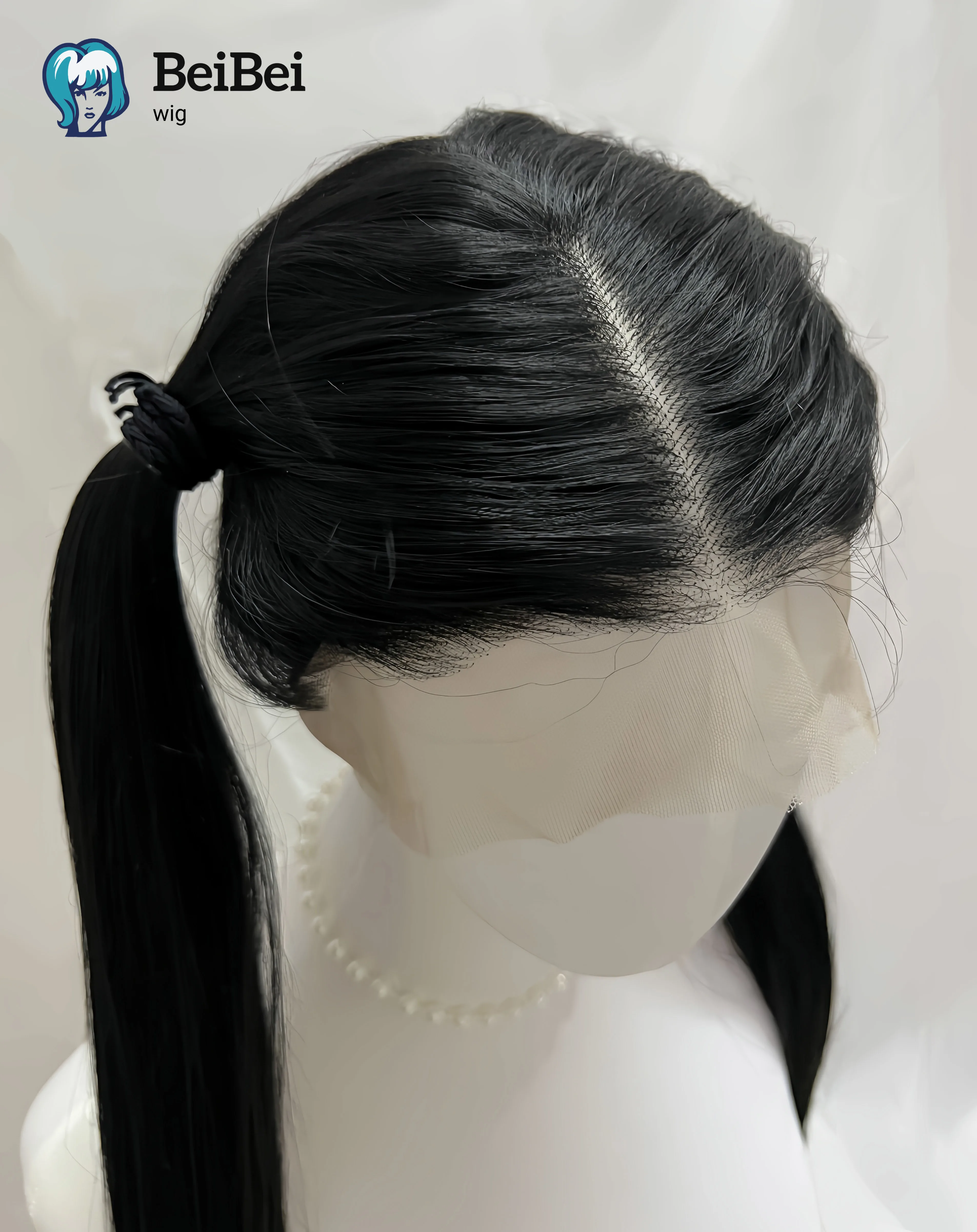 أسود 360 كامل الرباط الباروكات للنساء 26 بوصة طويلة مستقيم الشعر ارتفاع درجة الحرارة الألياف الاصطناعية الدانتيل الباروكات للاستخدام اليومي تأثيري #2