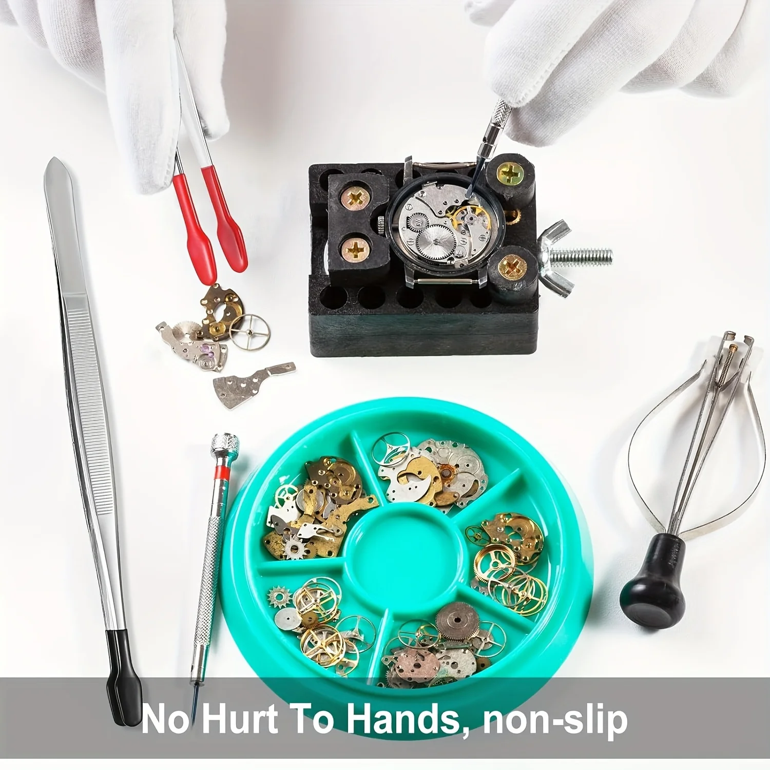 低刺激性ステンレススチールピンセット、シリコンチップ付き、眉毛グルーミングとまつげアプリケーション用、精密フラットチップ、1個