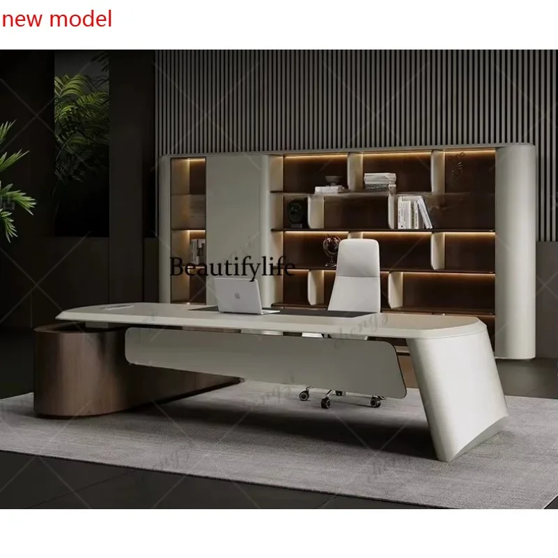 A74  New model, chairperson's office boss's desk light luxury high-end single president's desk combination