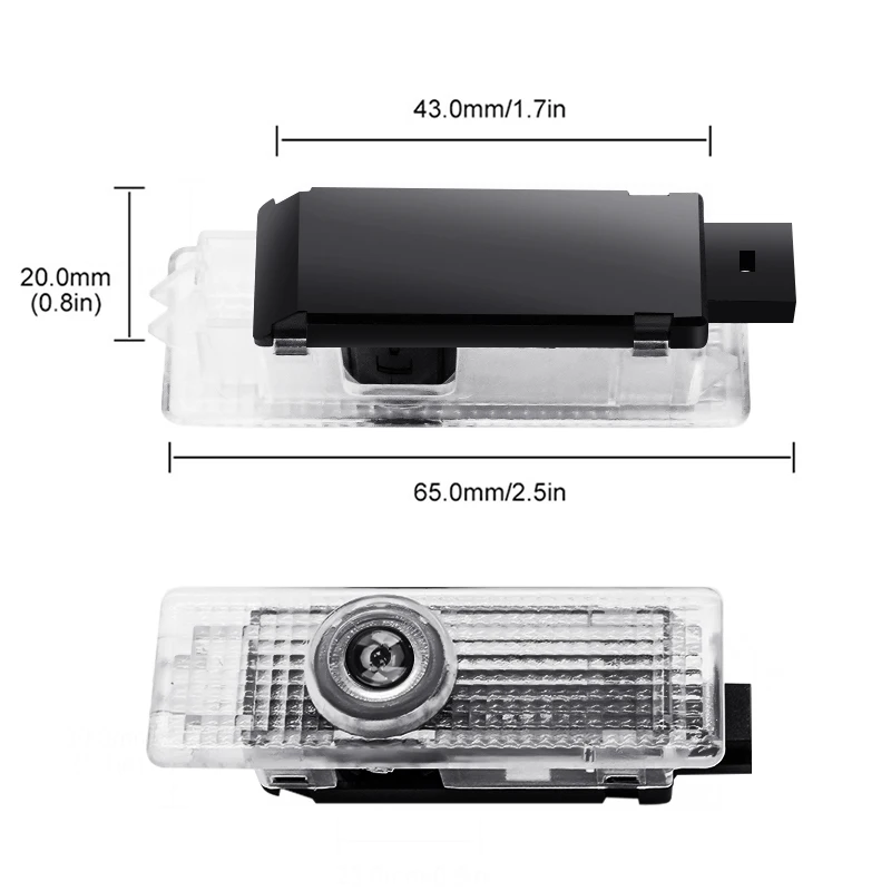 Projecteur de lampe de courtoisie de bienvenue de porte de voiture à LED, 2X, BMW X5, E70, E60, F10, F20, F30, Bery X6, Z, E90, E92, E83, E87, E46,