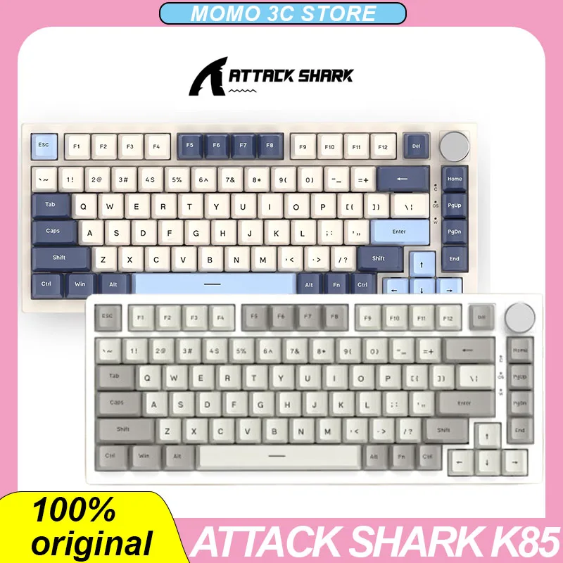 

Attack Shark K85 Mechanical Keyboard 82 Keys 75% Rgb Wired Magnetic Switch Russian Korean Language Customized E-sports Keyboards