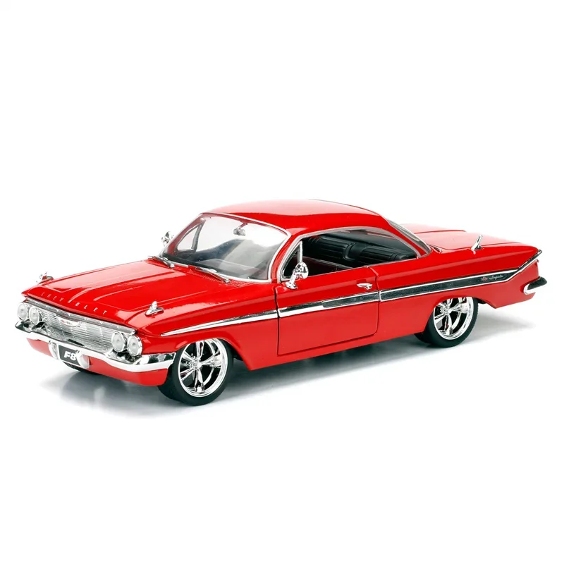 

Jada1:24 Fast & Furious Dom’s 1961 Chevy Impala Diecast Metal Alloy Model Car Chevrolet Toys For Children Gift Collection J6