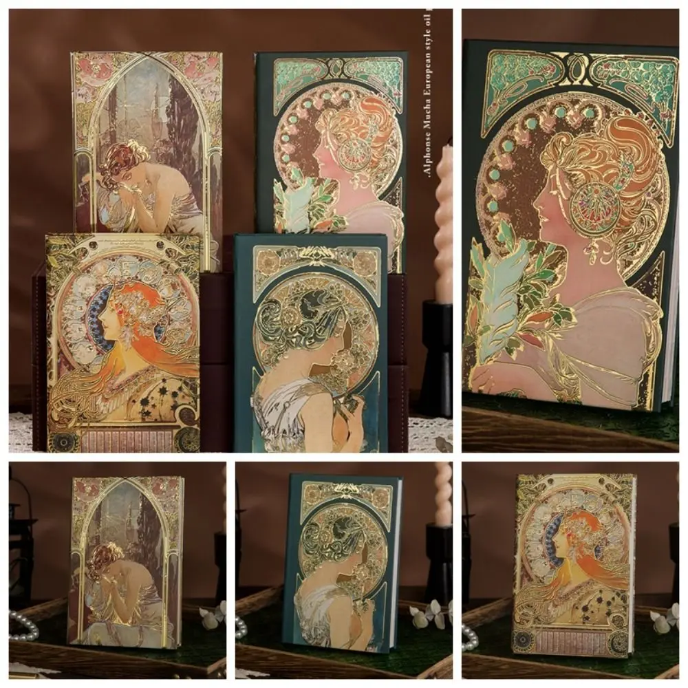 Quaderni con copertina rigida retrò serie pittura a olio Notebook retrò dal design classico squisito Stampa a caldo creativa