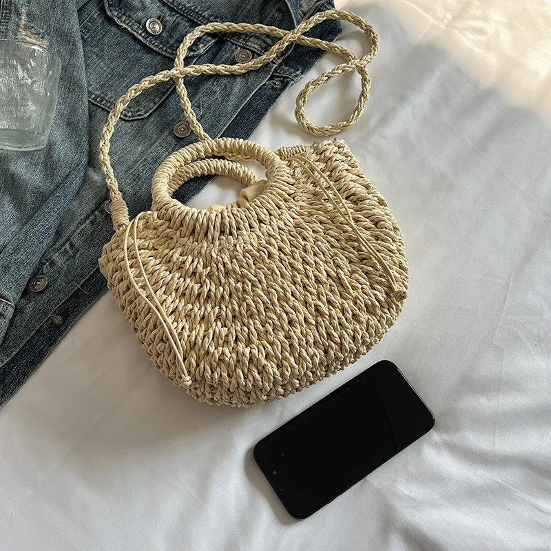 Bohemian Style Straw Handbag High Quality Multi-functional Shopping Bag Suitable For Travel and Vacation