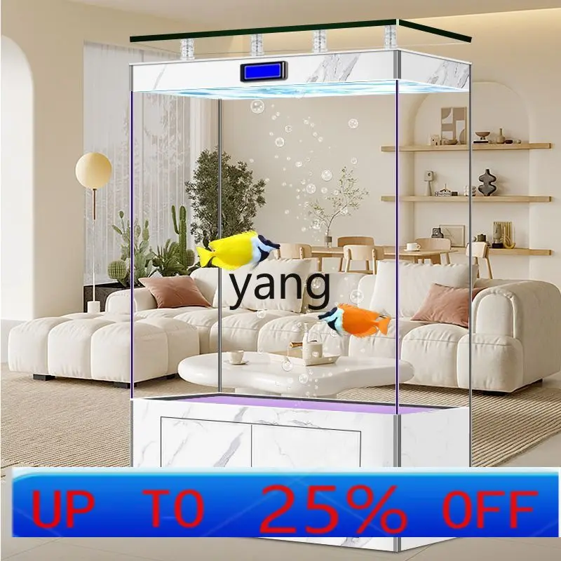 

CX vertical living room ultra-white glass bottom filter integrated ecological fish tank bottom filter