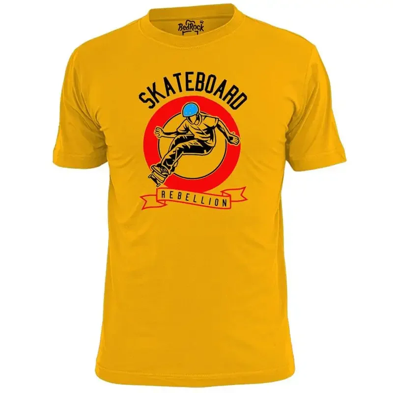 Mens Skateboard Rebellion T Shirt Skateboarding 360 Flip
