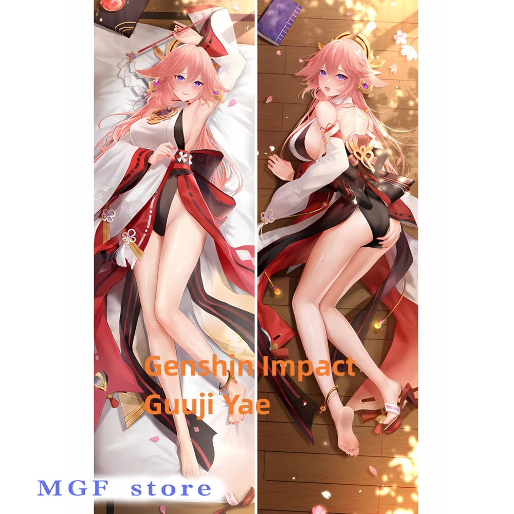 

Dakimakura Anime Pillow Case Genshin Impact Guuji Yae Double-Sided Print Of Life-Size Body Pillowcase Gifts Can Be Customized