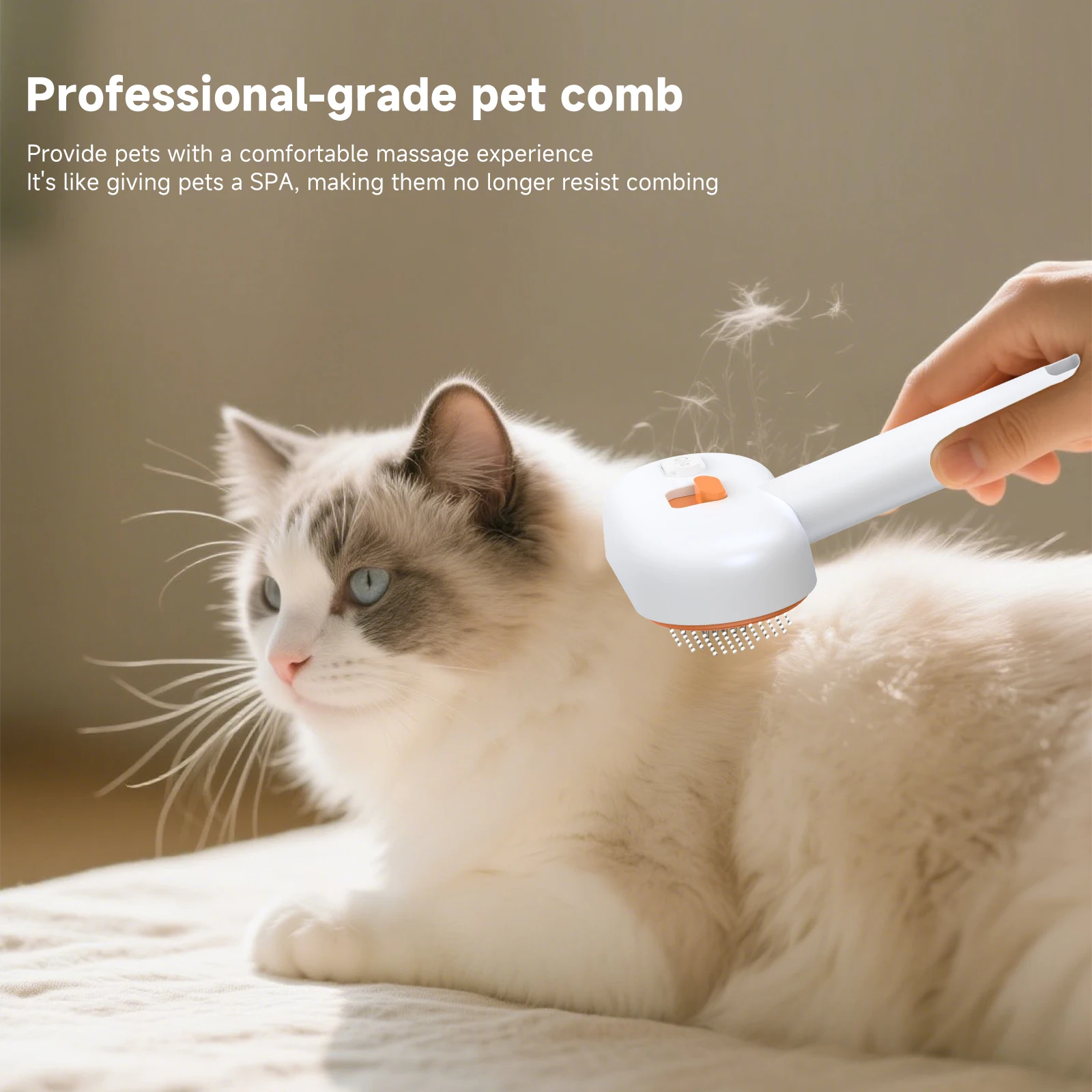 

Щетка-массажер для кошек и собак 3-в-1 с паровым распылителем, складная, вращающаяся, для удаления шерсти, для купания, с УФ-лампой