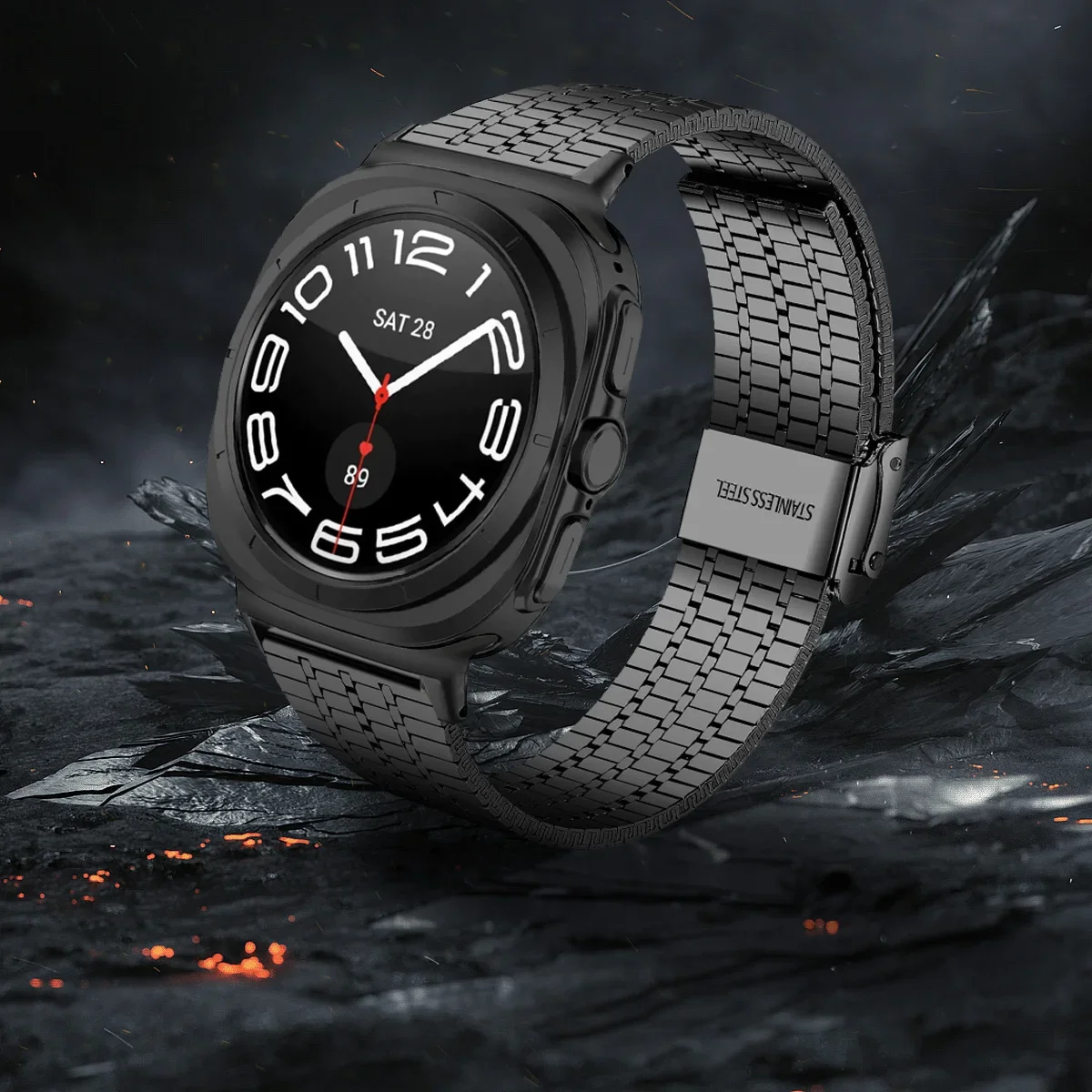Für Samsung Galaxy Watch Ultra Band 47mm Business Edelstahlarmband Galaxy Watch Ultra 47mm Correa Armband Herren Damenarmband