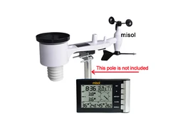 professional weather station wind speed wind direction temperature humidity rain 433Mhz