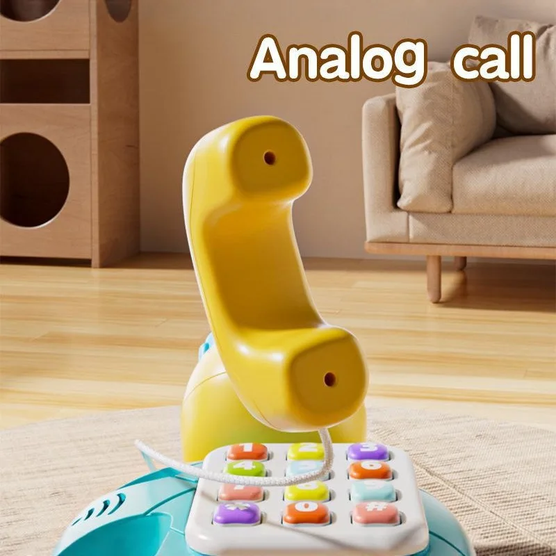 Children's multi-functional music simulation telephone, baby toy learning to climb turtle early education story machine