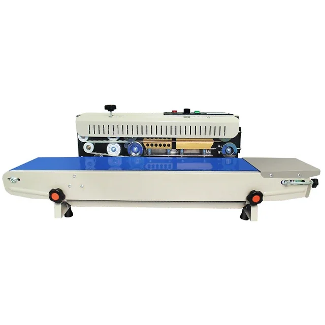 Commercial 900 continuous date sealing machine aluminum foil plastic bag coffee bag automatic sealing machine