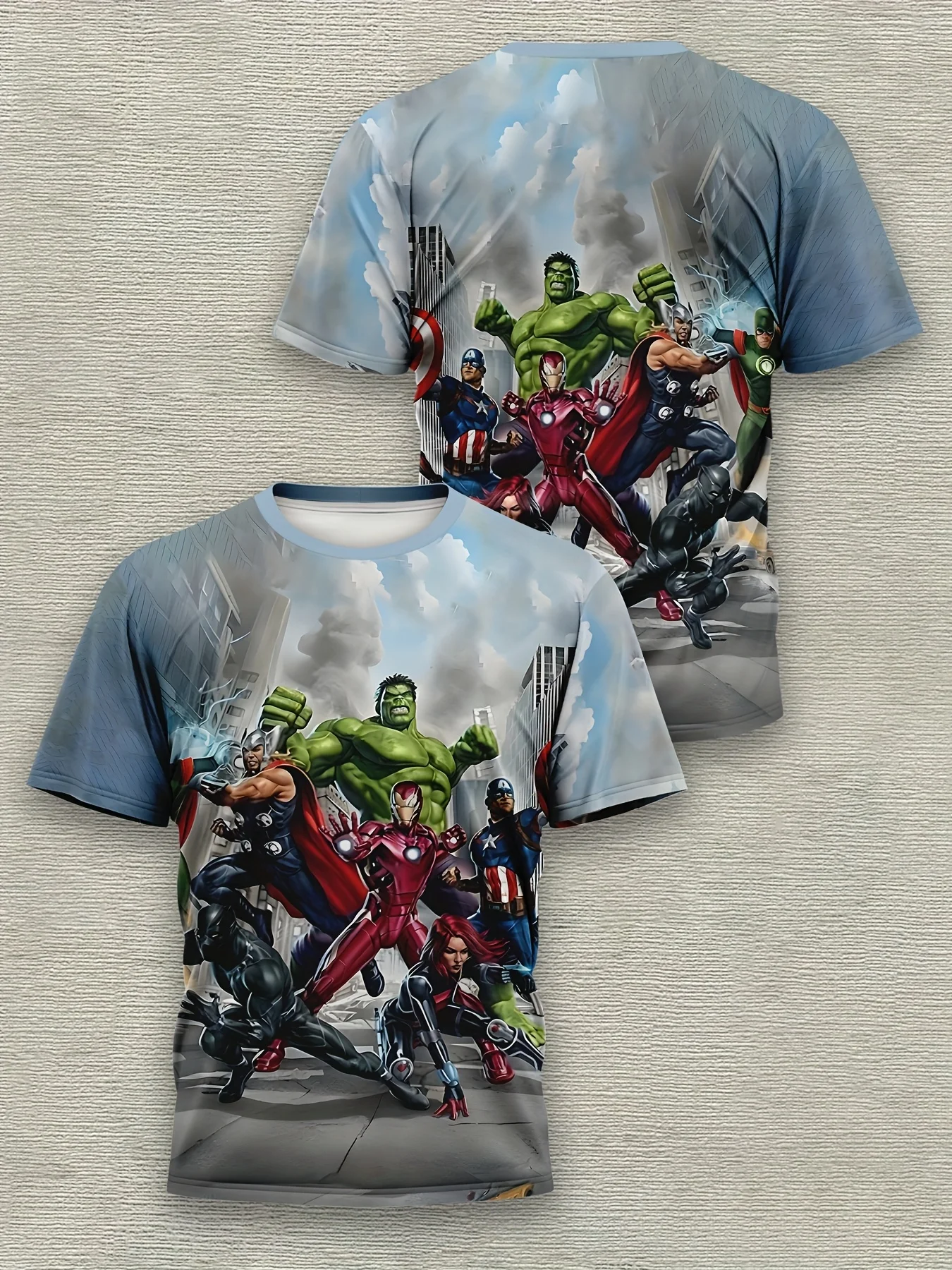 تي شيرت Marvel Iron for Man بطباعة ثلاثية الأبعاد Hulk Wonder Woman تي شيرت Marvel بأكمام قصيرة ملابس خارقة كرتونية عصرية