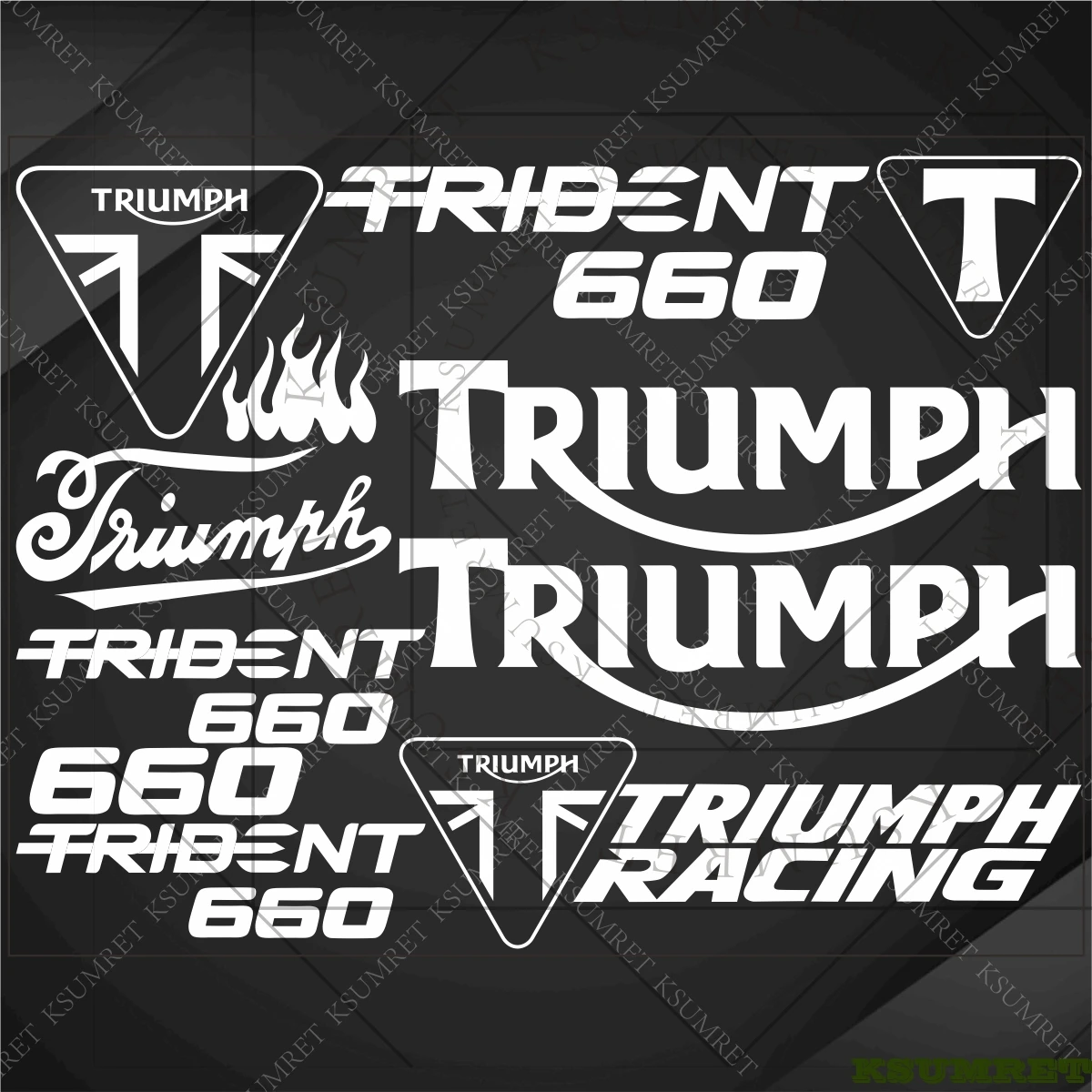 

For Triumph Motorcycle Stickers TRIDENT 660 accessories Racing Logo Decal Tank Emblem DIY Waterproof