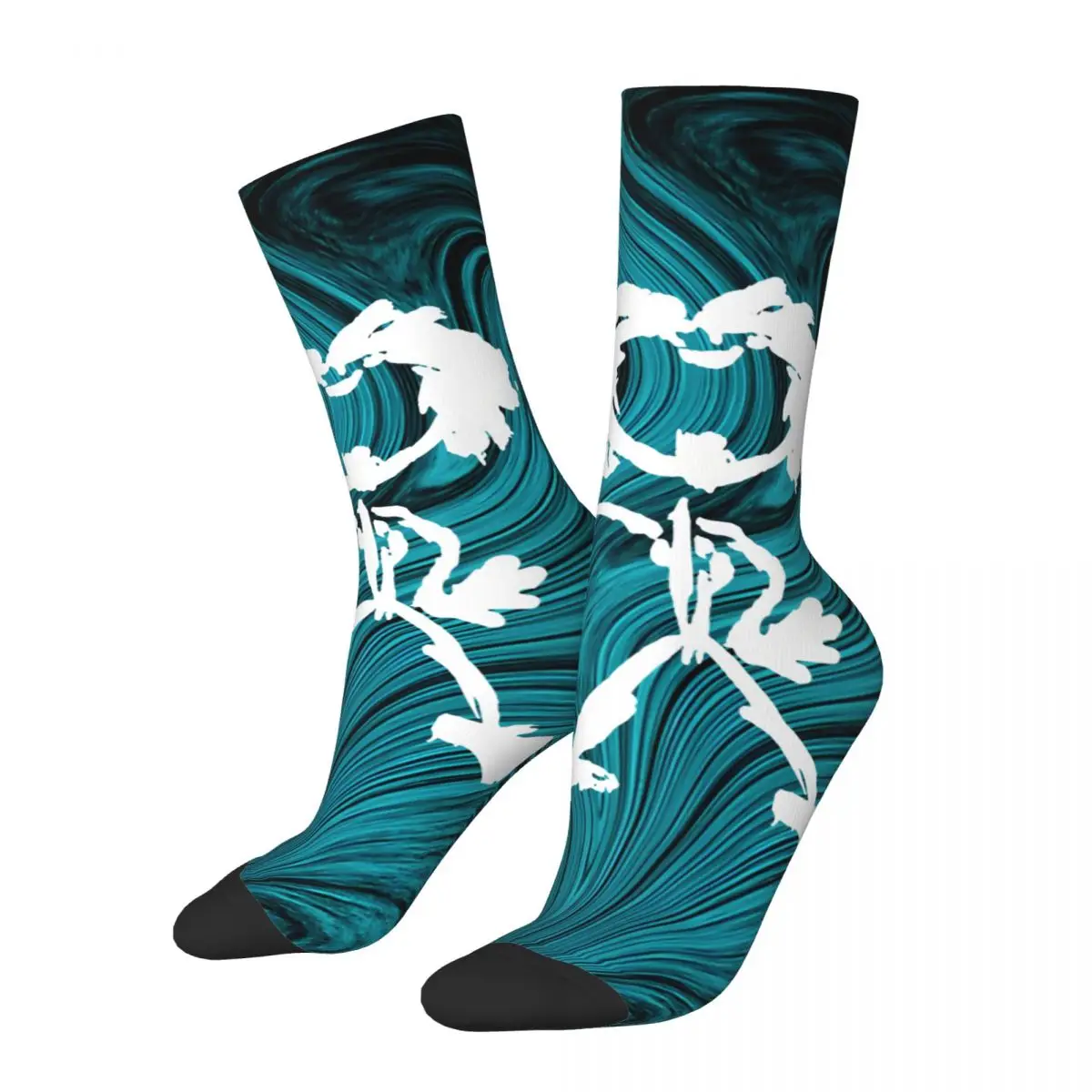 Crazy compression Say Hi Sock for Men Vintage Pearl Jam Seamless Pattern Crew Sock Novelty