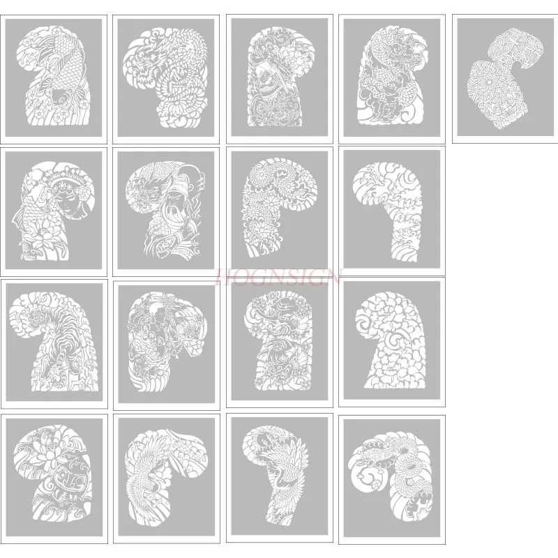 Spray Tattoo Full Arm Half Flower Arm Large Picture Single Sheet Thickened Gray Tattoo Template