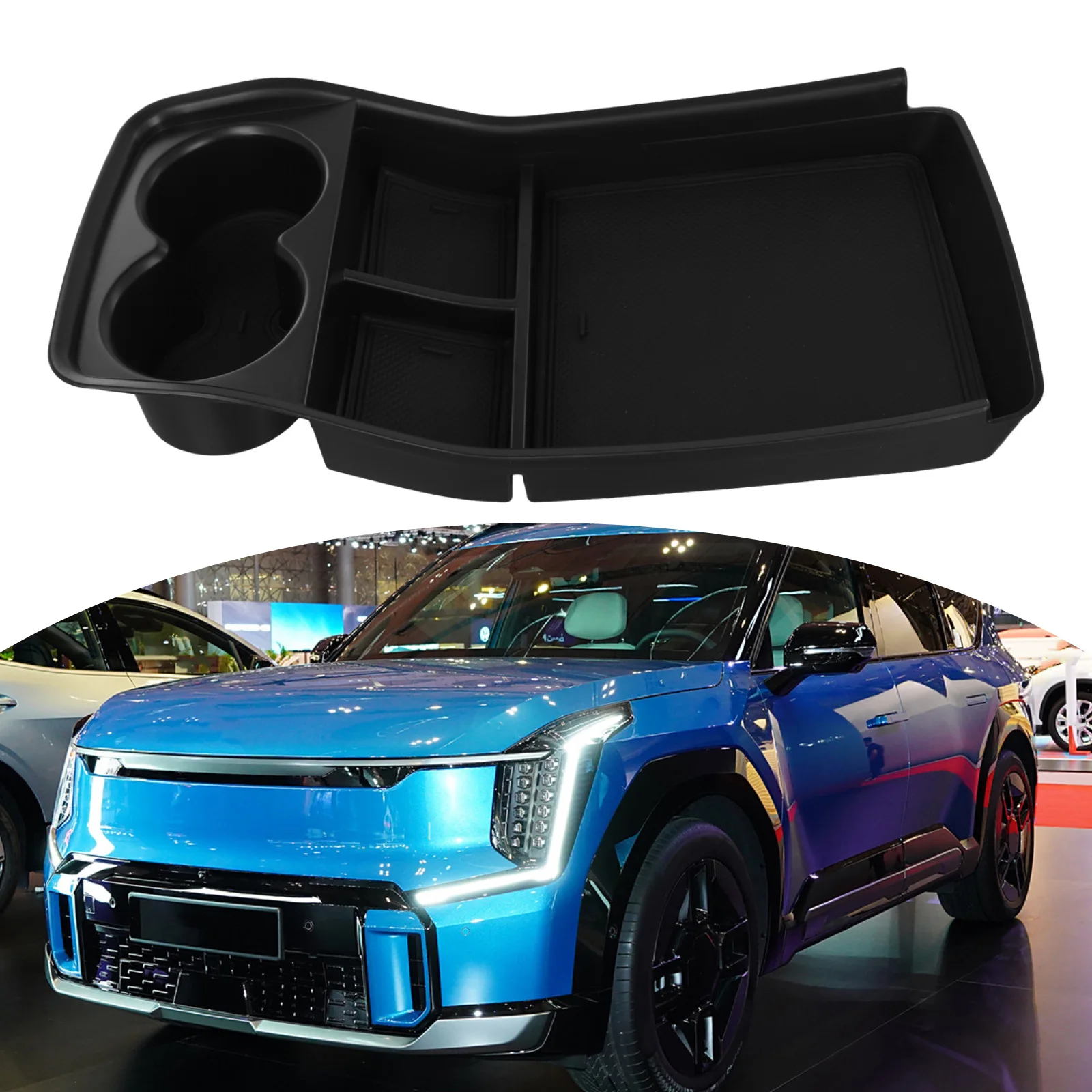 Car Central Control Storage Box Central Storage Box Armrest Tray Holder Organizer Auto Interior Tidying Accessories For KIA Ev9