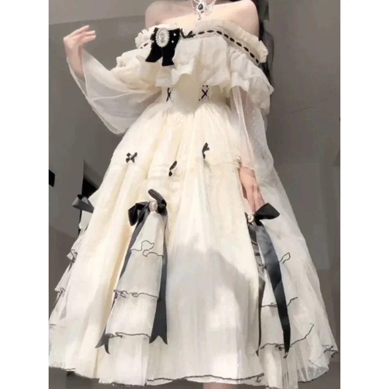 أنيقة وحلوة ملكة جمال Generative اللون الصناعة الثقيلة لوليتا فستان المرأة الرائعة لوليتا الهروب فستان الأميرة #3