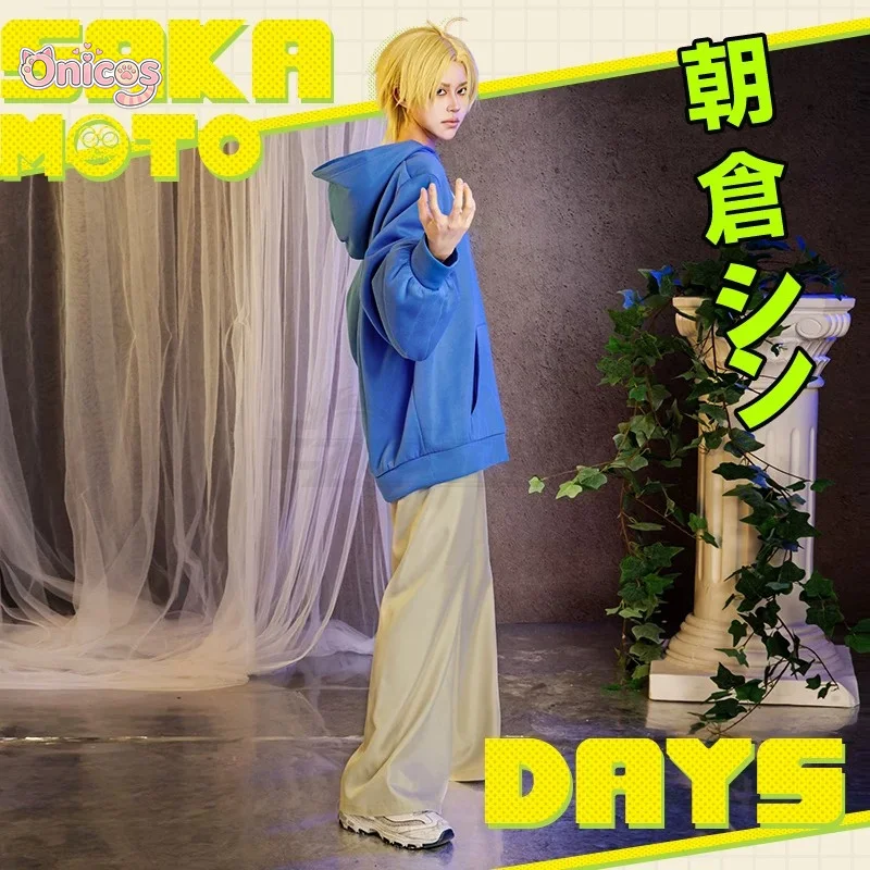 Sakamoto Days Shin Asakura Cosplay Costume Anime Casual Uniform Men Women Full Set Comic Con Role Play Clothing Onicos view 3