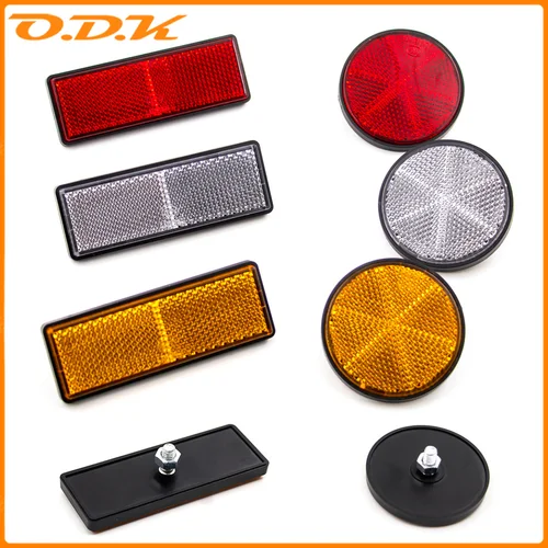 Tira de señal de marca de seguridad, tornillo M6, autorreflector fijo, posición trasera Rectangular, portadores de coche reflectantes, valla, puerta de remolque, 1 ud.