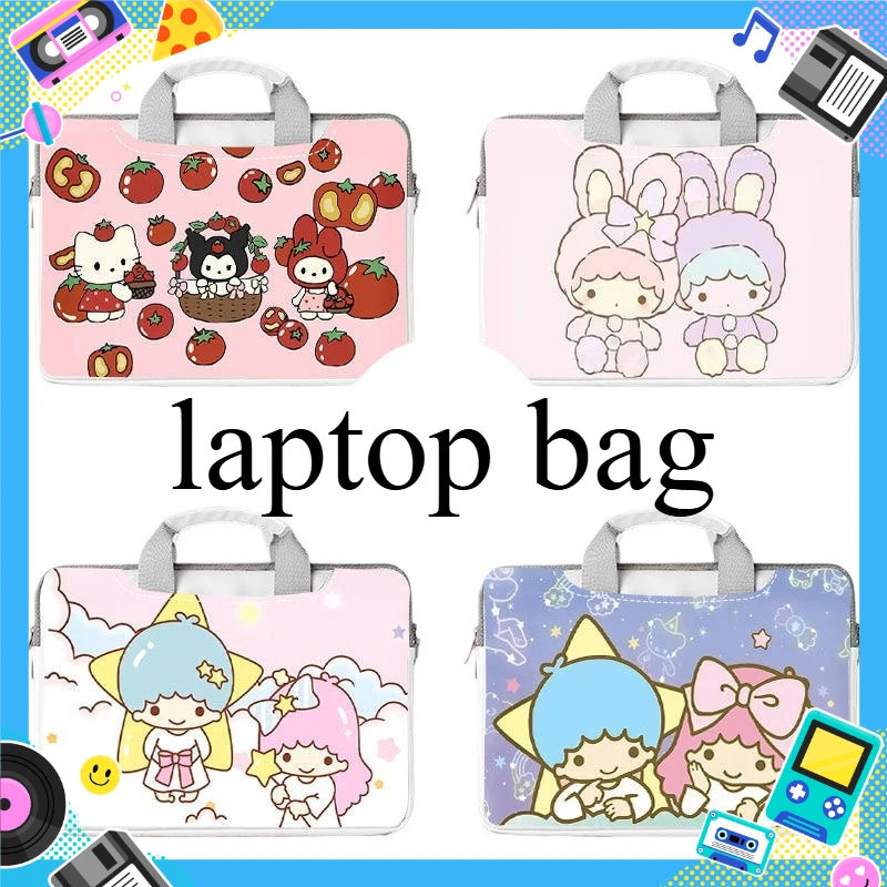 

Sanrio Gemini Disney Stitch Laptop Bag Cute Large Capacity Tablet Organizer Cartoon Handbag Laptop Case 12in 13in 14in 15in 16in