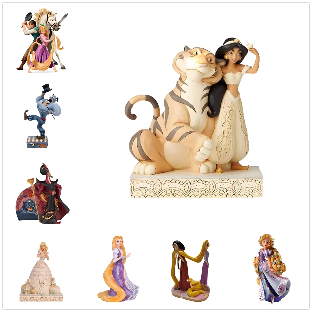 Sleeping Beauty with Tiger 2D Flat Statue Decoration Princess Merida Stone Crafts Pendant Acrylic Christmas Decorations Crafts