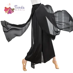 Pantalones Nuwa de dos capas para mujer, pantalón holgado de gasa, ropa de práctica de bailarina ligera, Rima corporal, baile clásico, Verano