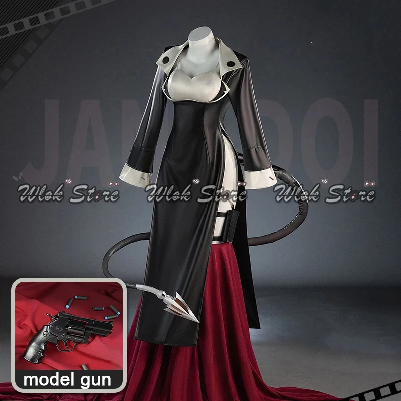 

ABC123Game Zenless Zone Zero Jane Doe Cosplay Costume Wig Sexy Dress Suit with Ears Tail Model Gun Halloween Party Und5,j'8.k/4\