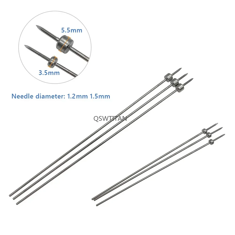 Temporary Reduction-Plate Holding Threaded Pins 1.2mm 1.5mm Orthopedic Instruments  Ball Head Fixation Needle