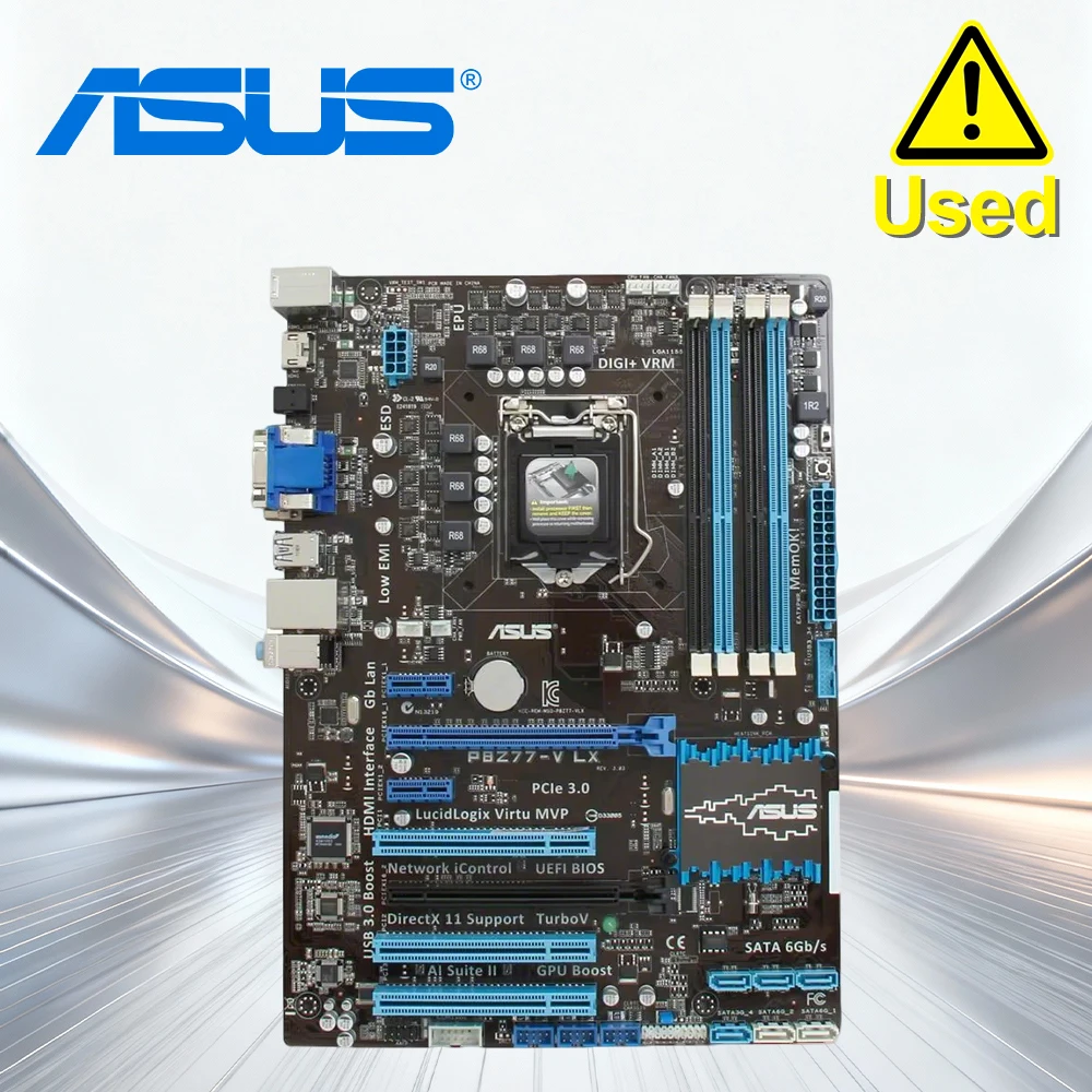 Placa-Mãe Intel ASUS P8Z77-V LX/LX2 LGA 1155 Z77 HDMI SATA 6Gb/s USB 3.0 ATX