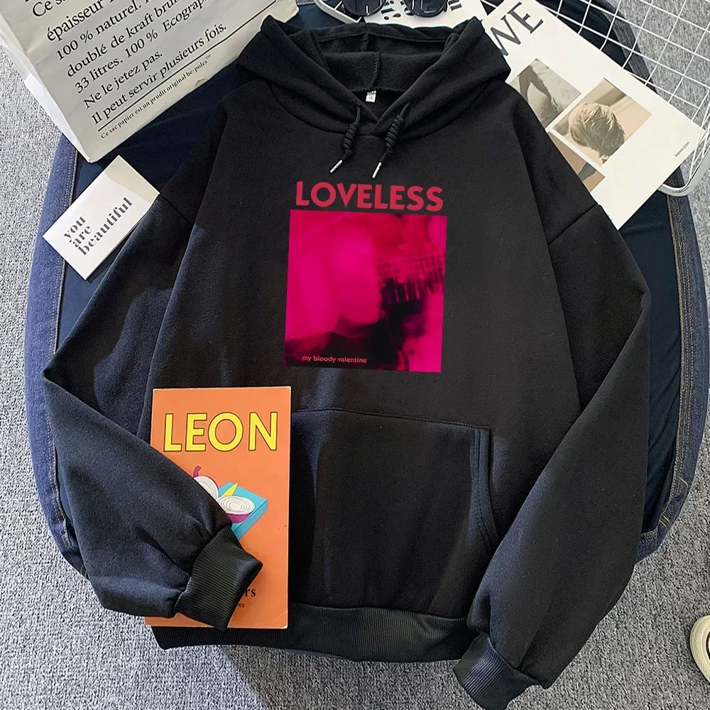 Loveless Song Printing Hoody My Bloody Valentine Rock Band Hoodies Moletom Hip Hop Fashion Graphic Streetwear Women Clothing