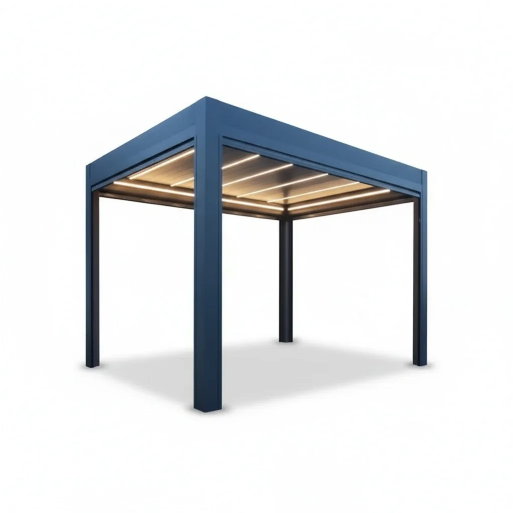 

Моторизованная пергола из алюминиевого сплава, водонепроницаемый павильон с регулируемыми ламелями, навес-беседка из HDPE с маркизой, усиленный уличный навес для патио