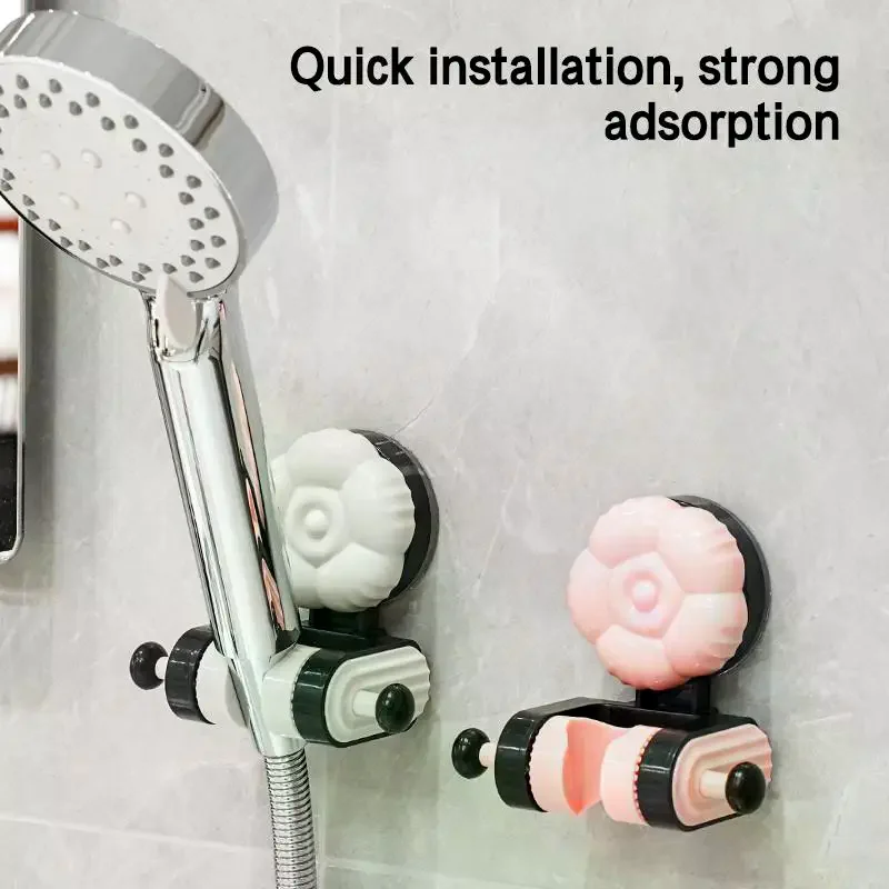 

Rose Shower Head Holder, Suction Cup Type, Movable, No-drill, Adjustable, Swivel Type, Bathroom/toilet Shower Head.