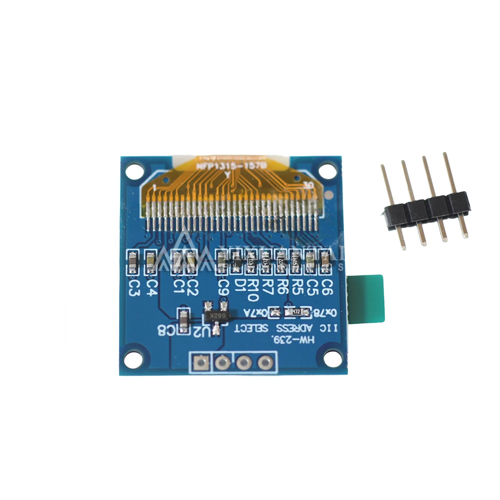 0.96 inch OLED display screen SSD1306 4-pin 7-pin blue  white and yellow two-color IIC communication module 51 single chip micro