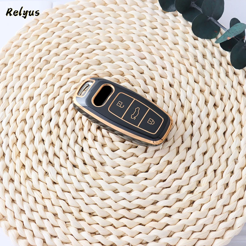 Neue tpu autos chl üssel etui abdeckung für audi a3 a6 a7 4k a8 e-tron q5 q8 c8 d5 sq8 2018 2019 schutzs chl üssel schale autozubehör – Detail 6