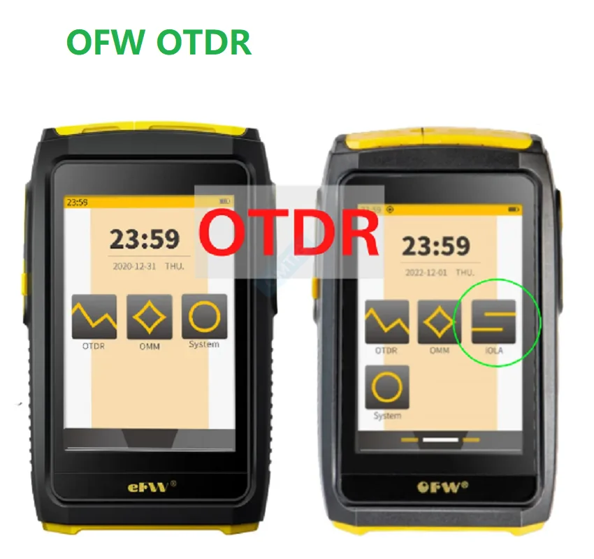 

OFW MINi OTDR Active Fiber Live Test 1550nm 20dB Fiber Optic Reflectometer Touch Screen VFL OLS OPM FWT-100