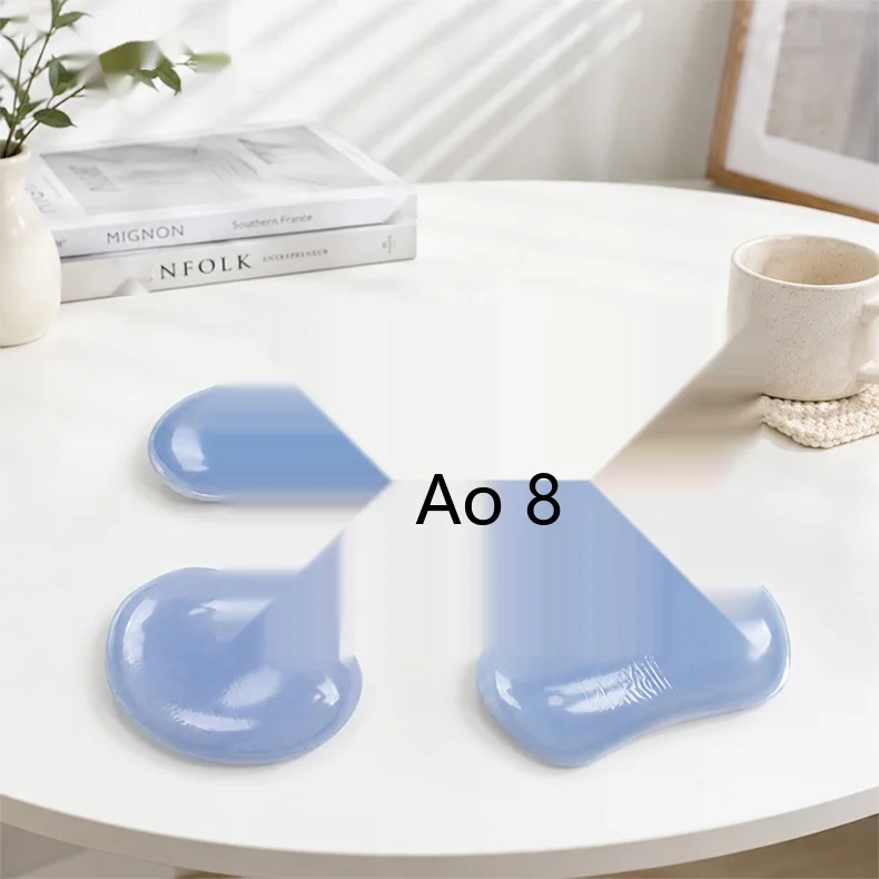 Silikon-Handgelenkauflage Mauspad Hellblau 5 Stile Ergonomische Rutschfeste Schreibtischunterlage Büro Gaming Weich – Detail 5