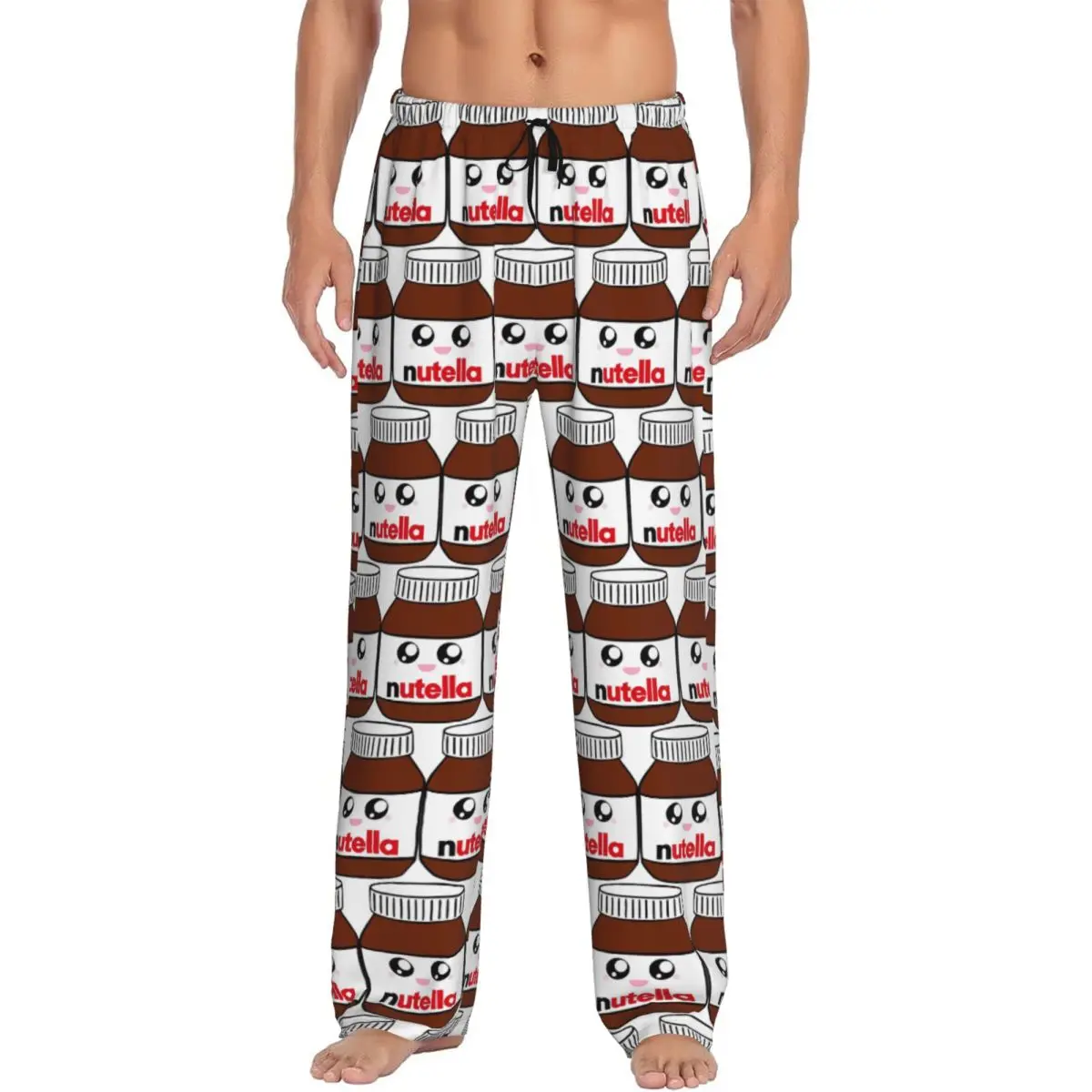 

Custom Nutella Pajama Pants Men Sleepwear Sleep Lounge Bottoms with Pockets