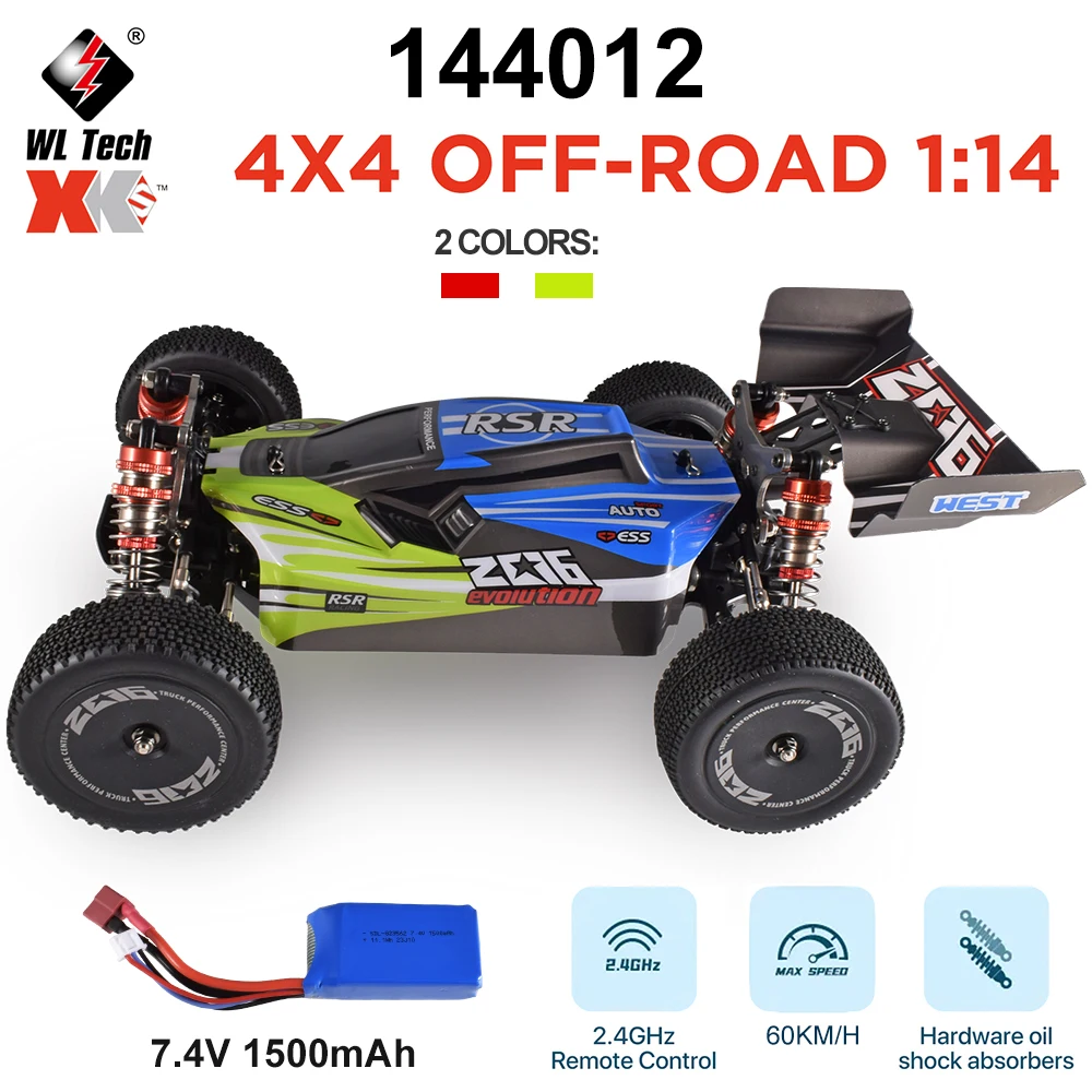 WLtoys XK 144012 4WD RC Car 1/14 4x4 Off Road Drift Racing Cars 60KM/h 2.4G 550 Motor Electric Vehicle for Adults Kids